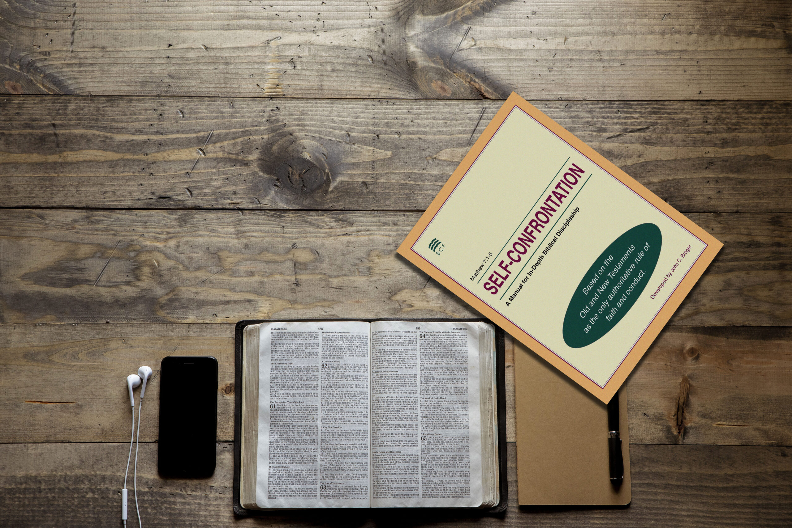 bible and Self-Confrontation on table