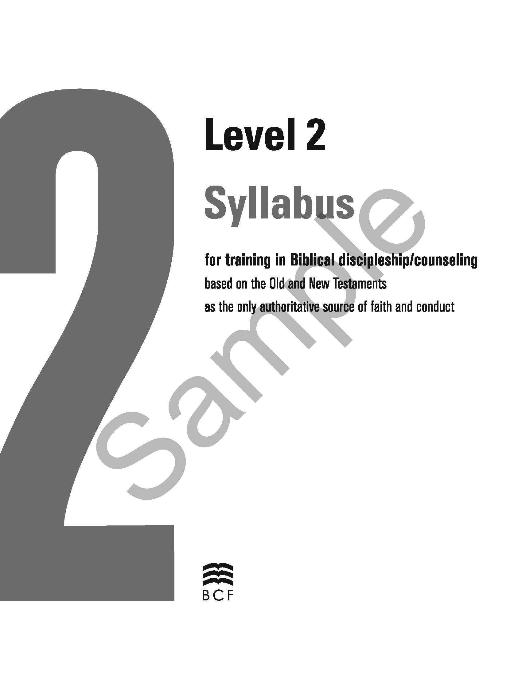 Level 2 Syllabus pdf sample cover