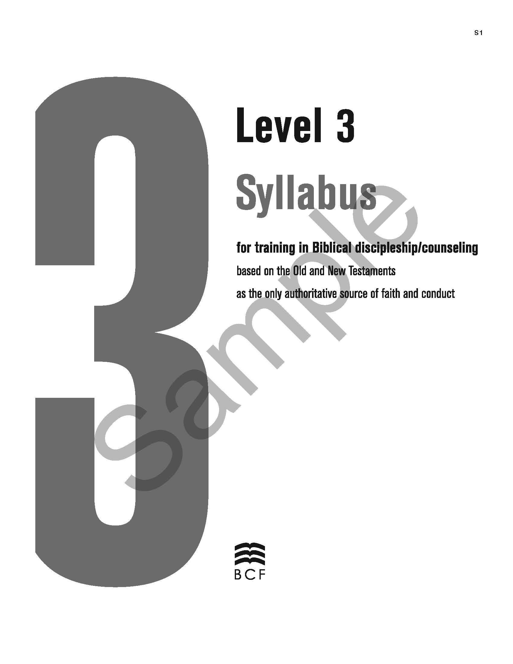 Level 3 Syllabus pdf sample cover