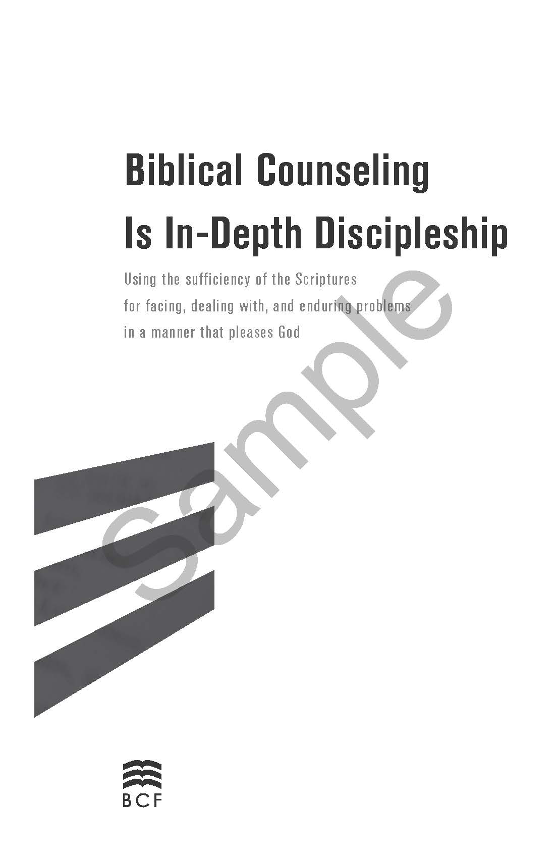 Biblical Counseling Is In-Depth Discipleship pdf sample cover