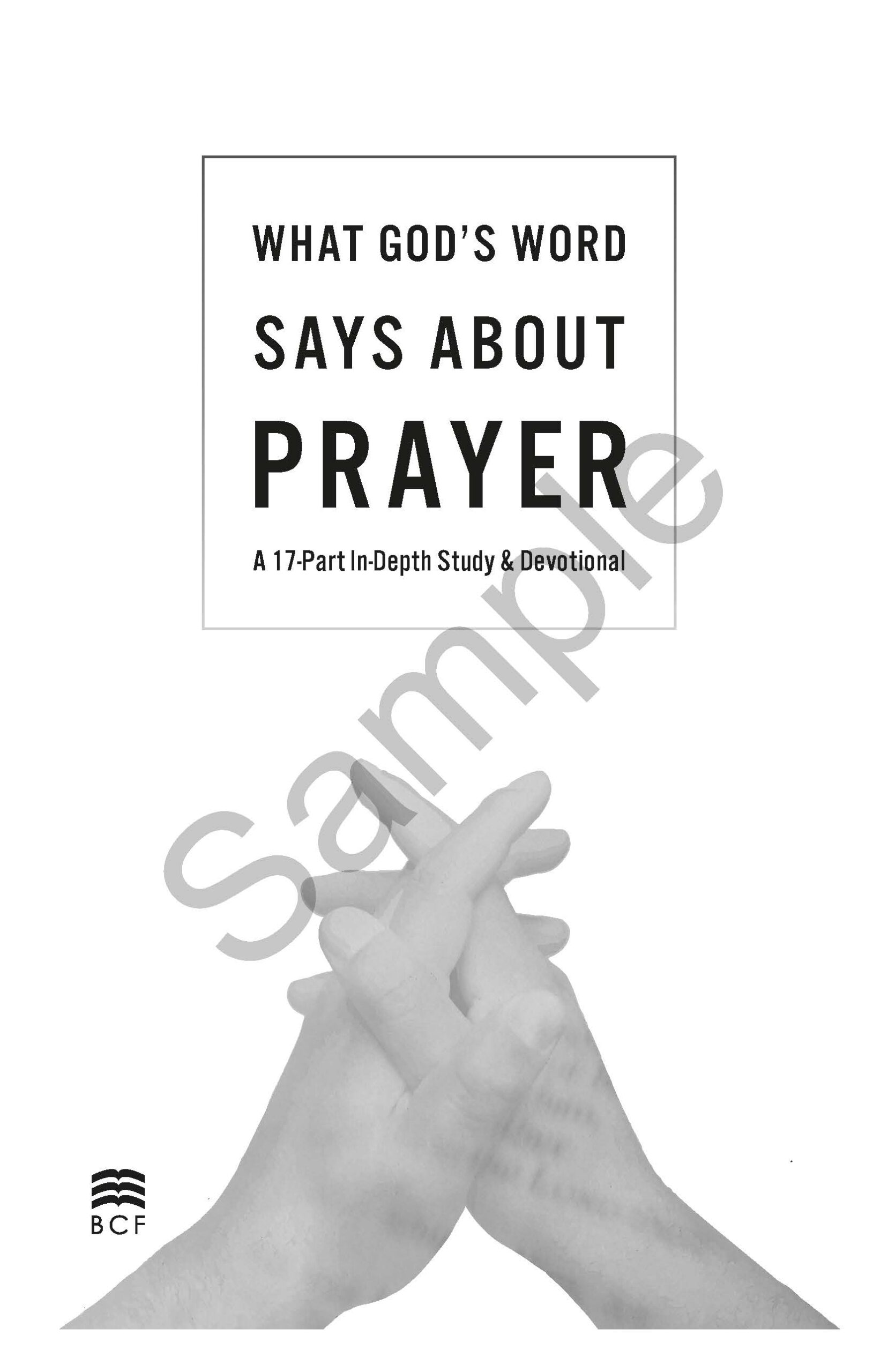 What God's Word Says about Prayer pdf sample cover