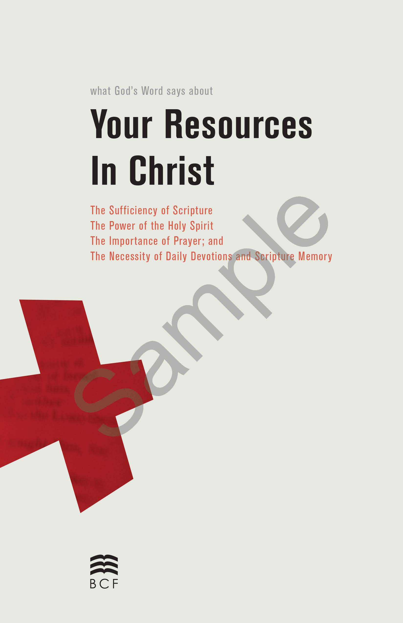Your Resources in Christ pdf sample cover
