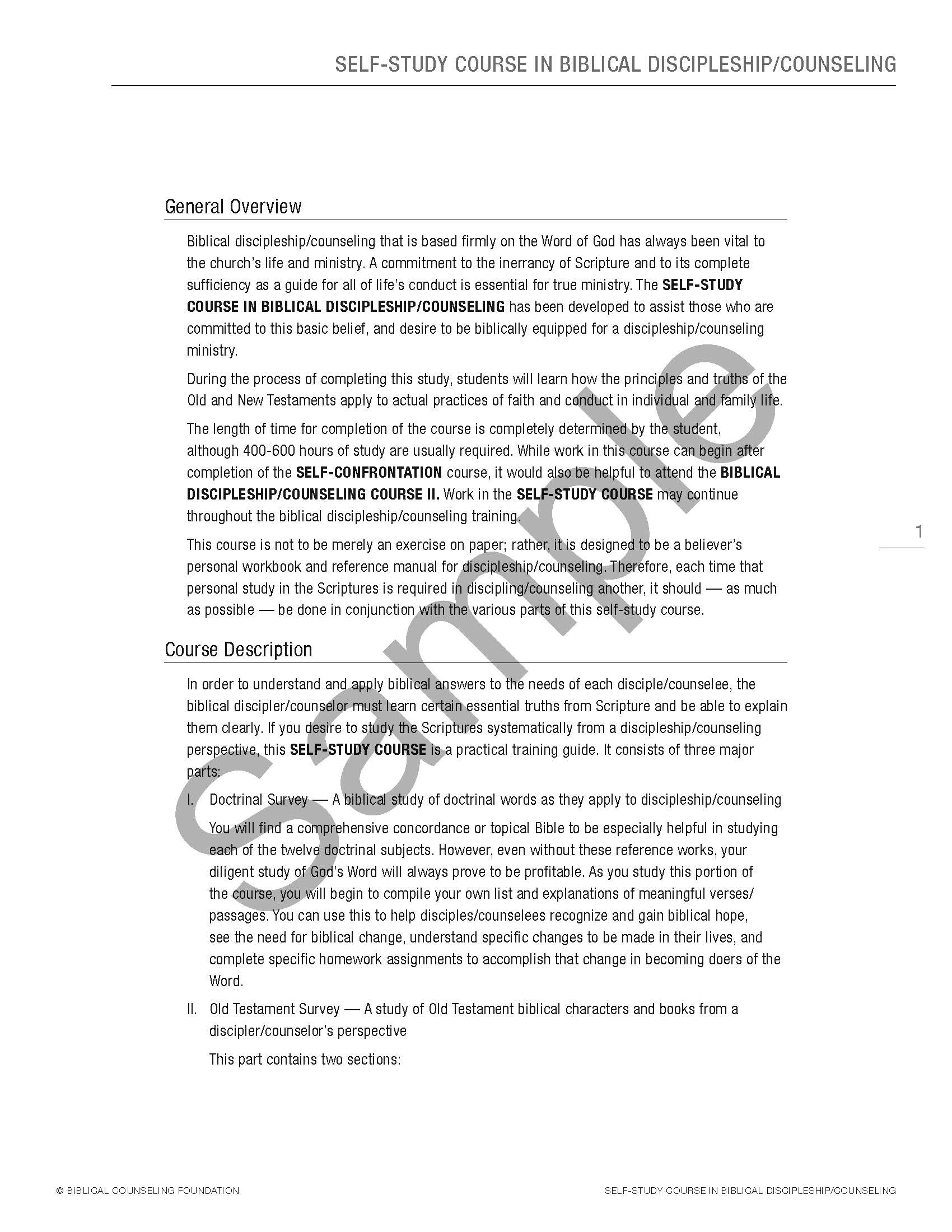 Self-Study Course pdf sample cover
