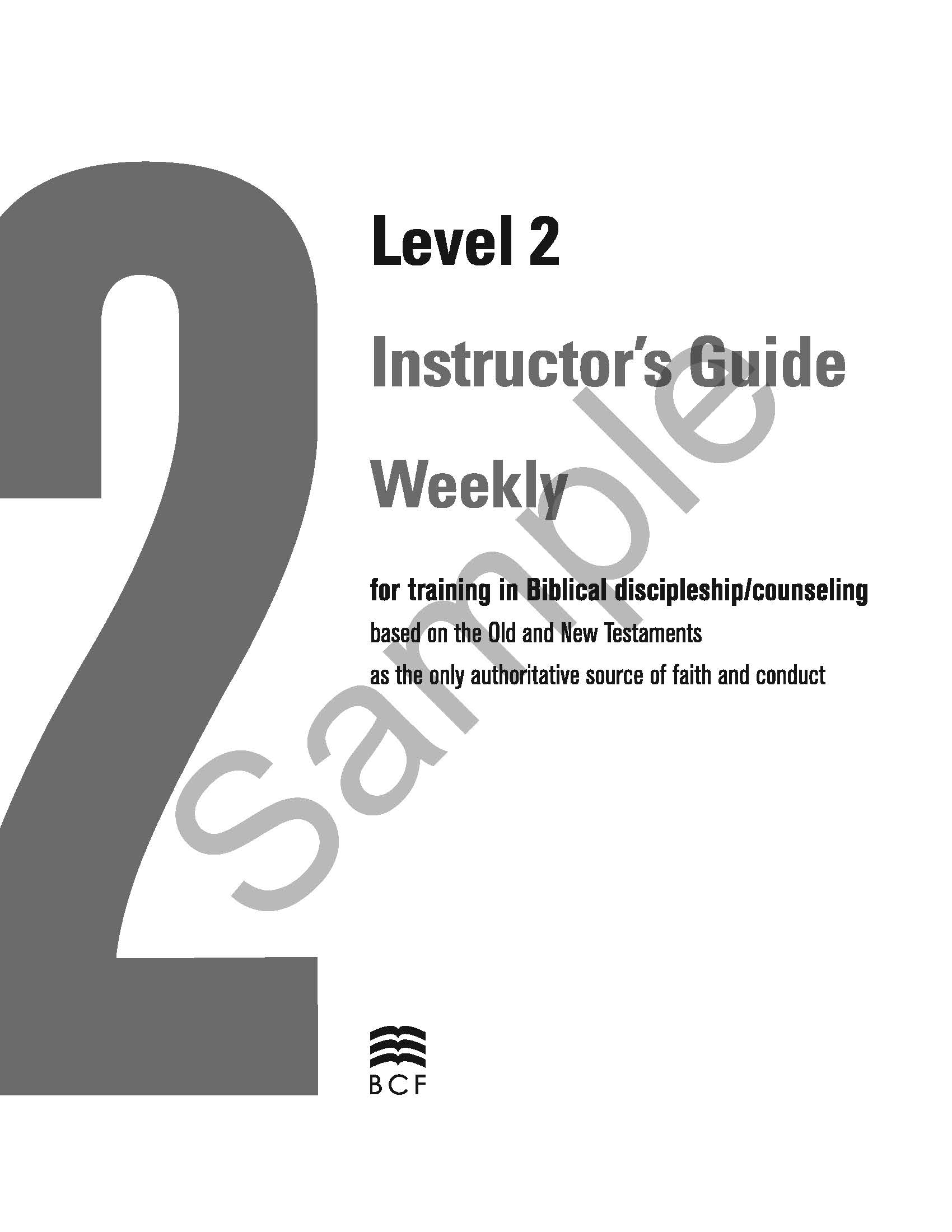 Level 2 Instructor's Guide: Weekly pdf Sample cover