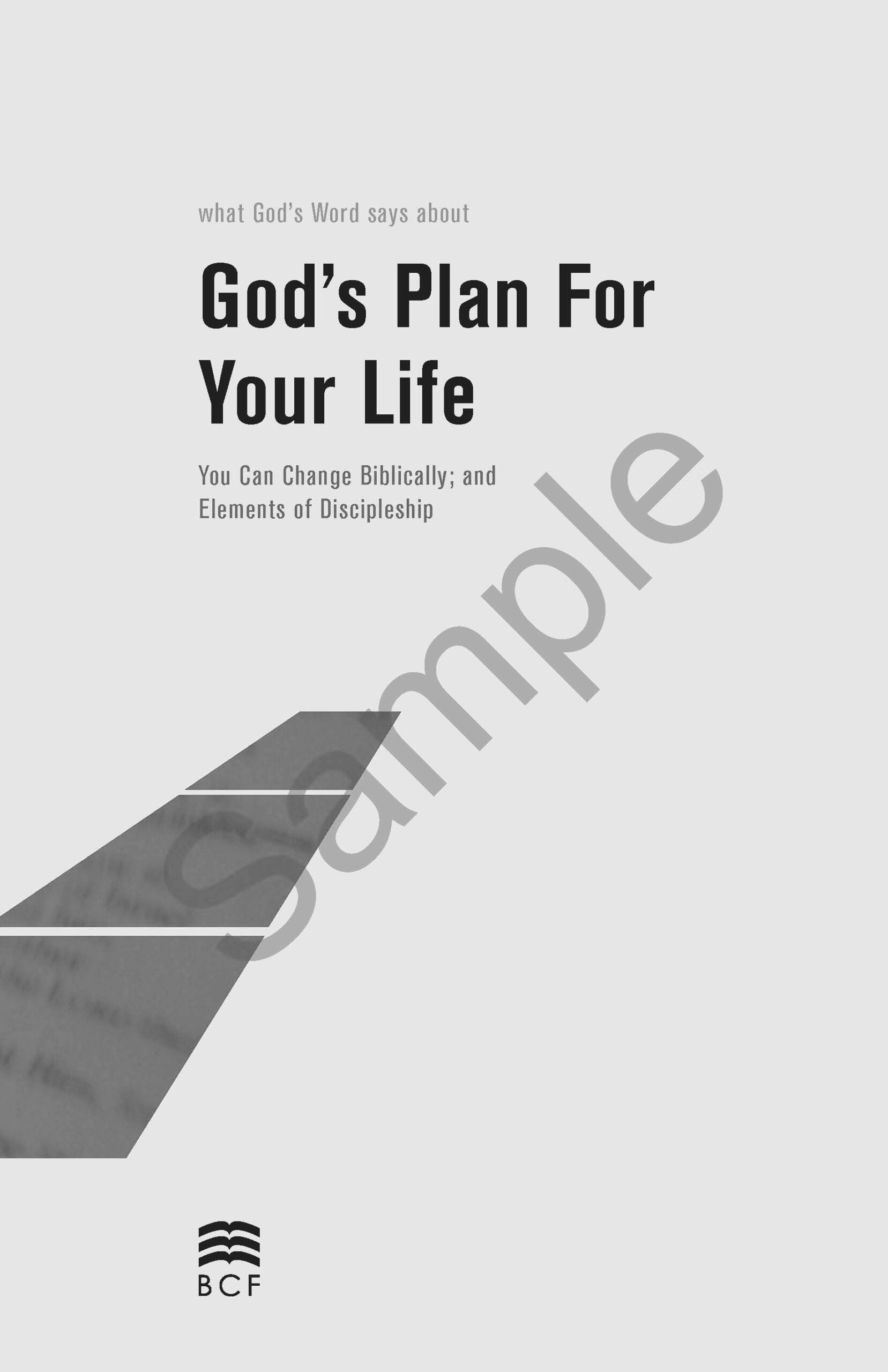 God's Plan for Your Life pdf sample cover