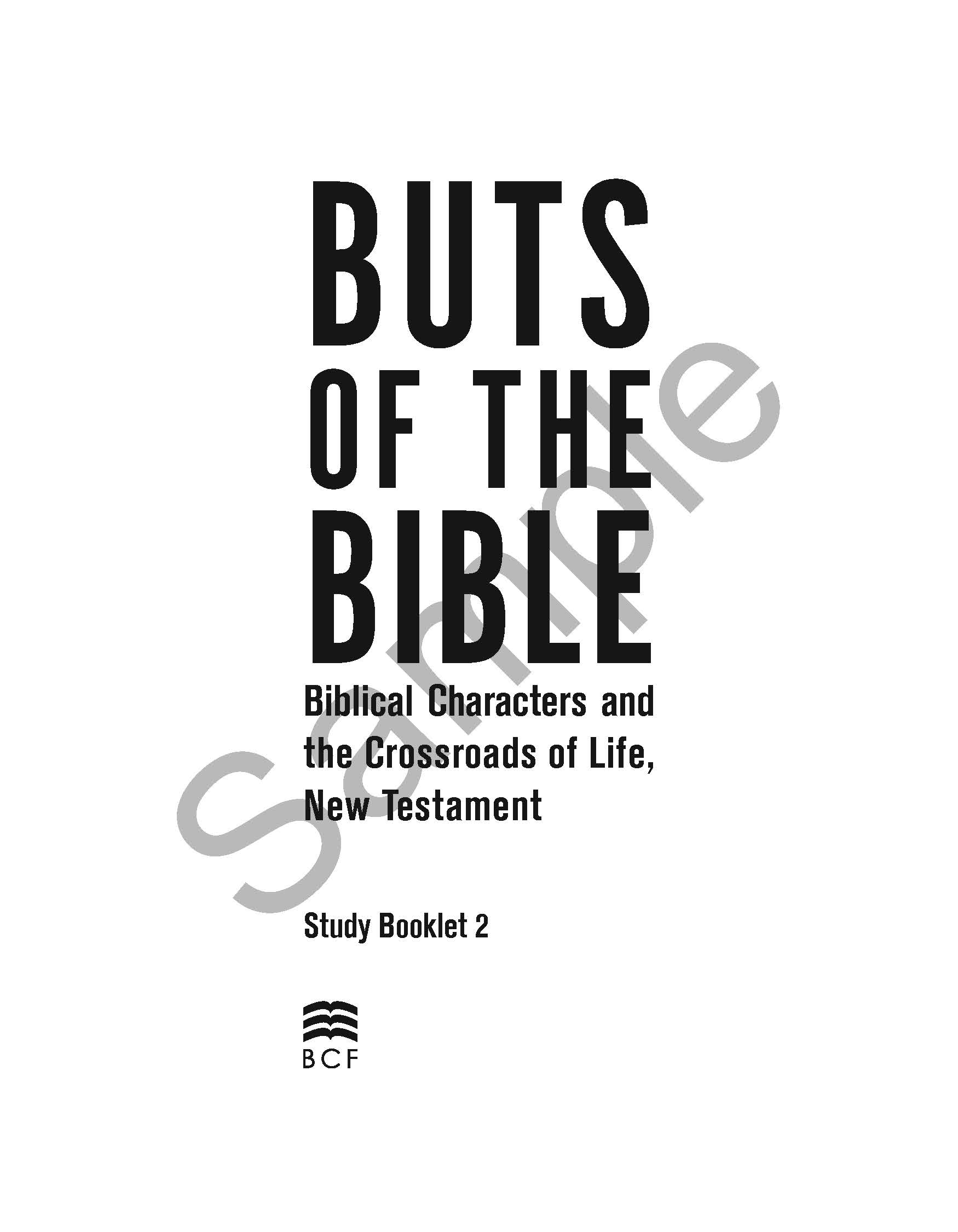 Buts of the Bible Booklet 2 pdf sample cover
